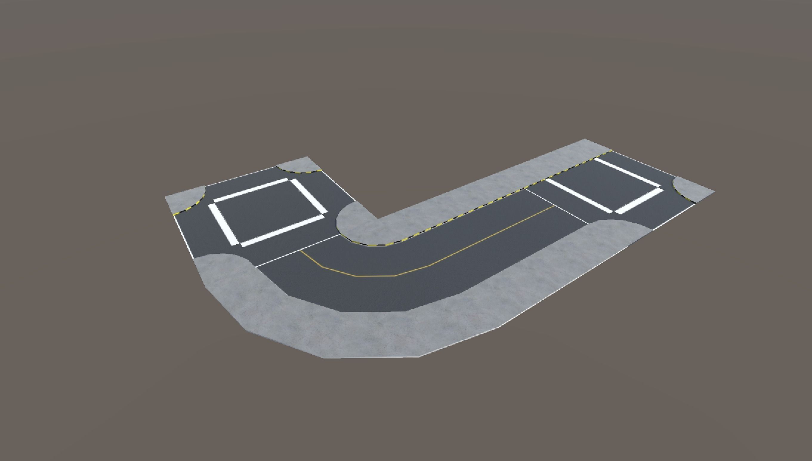 Modular Road and Highway Pack Free low-poly 3D model_4