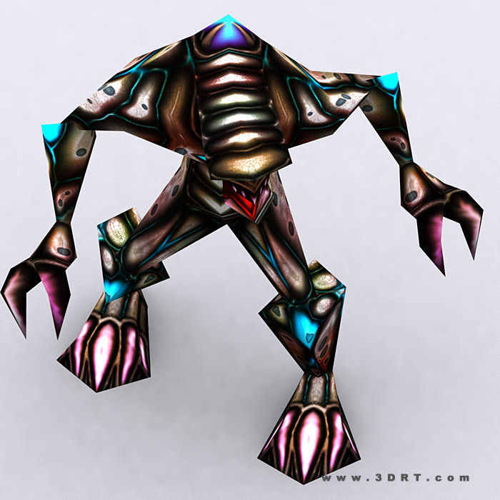 3DRT - Warbeast Monster - Rake Low-poly 3D model_2
