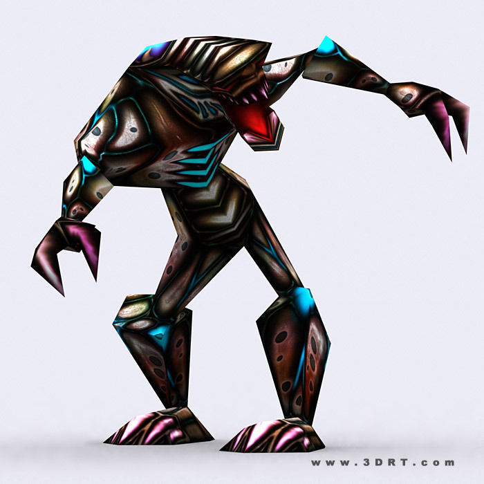 3DRT - Warbeast Monster - Rake Low-poly 3D model_1