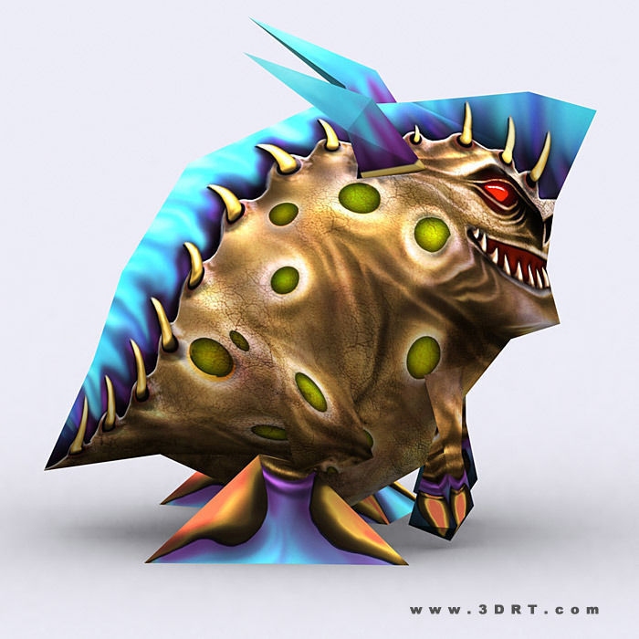 3DRT - Warbeast Monster - Jutt Low-poly 3D model_1