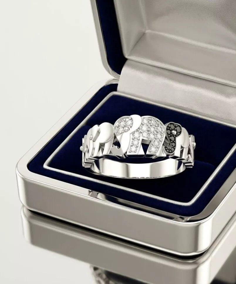 Ring Elephants 3D print model