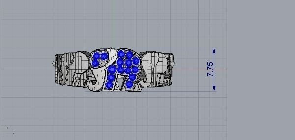 Ring Elephants 3D print model_1