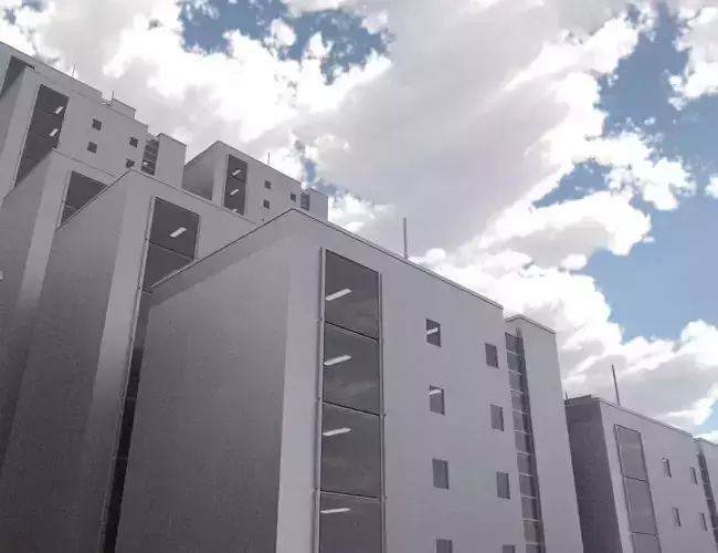 Array House Example Free low-poly 3D model