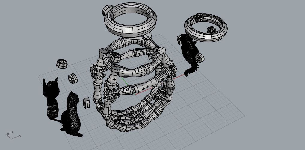 Bamboo Ring with Dragon  3D print model_9