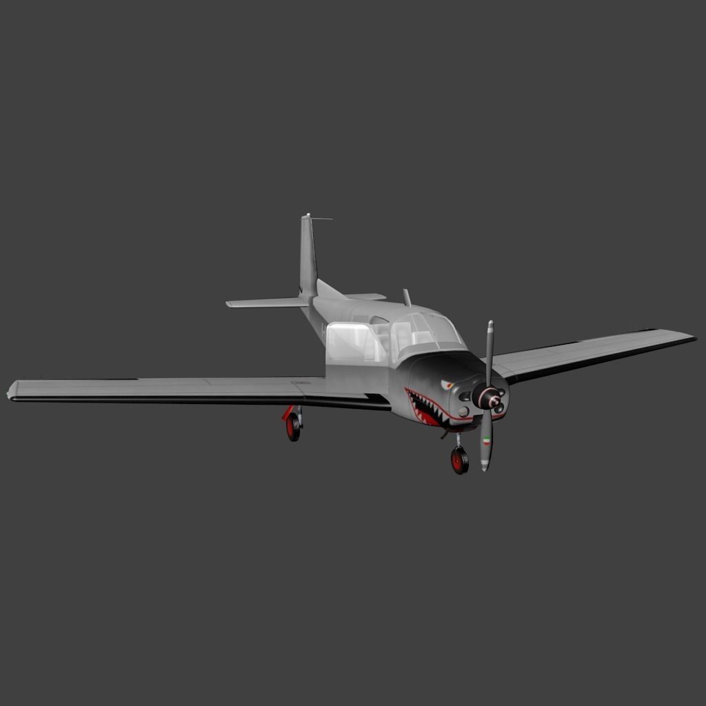 SIAI Marchetti S 205R Low-poly 3D model