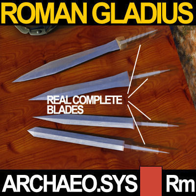 Roman Gladius Sword Set A 3D model_10