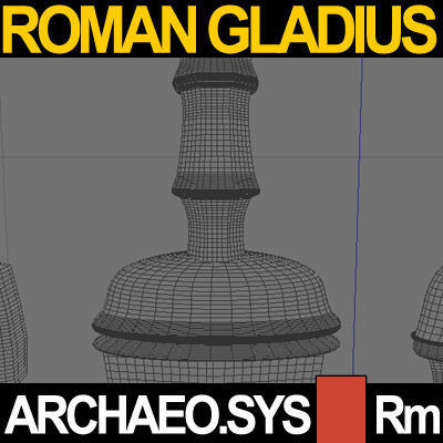 Roman Gladius Sword Set A 3D model_4