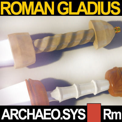 Roman Gladius Sword Set A 3D model_9