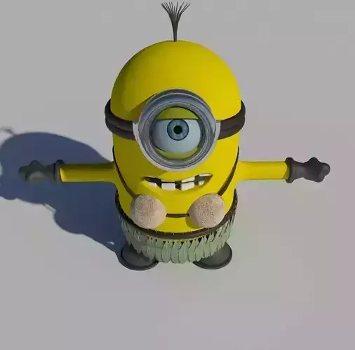 Hula Minion Low-poly 3D model