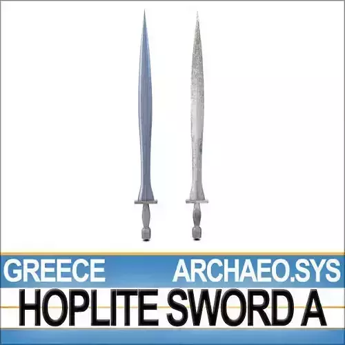 Greek Hoplite Sword Model A 3D model Greek Hoplite Sword Model A 3D model