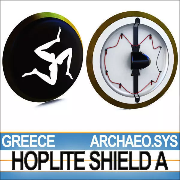 Greek Hoplite Shield Model A 3D model_0