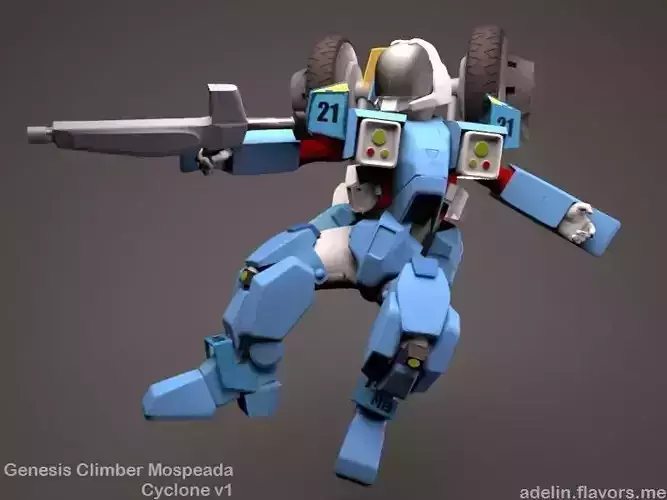 Mospeda Veritech Cyclone PBR 3D model
