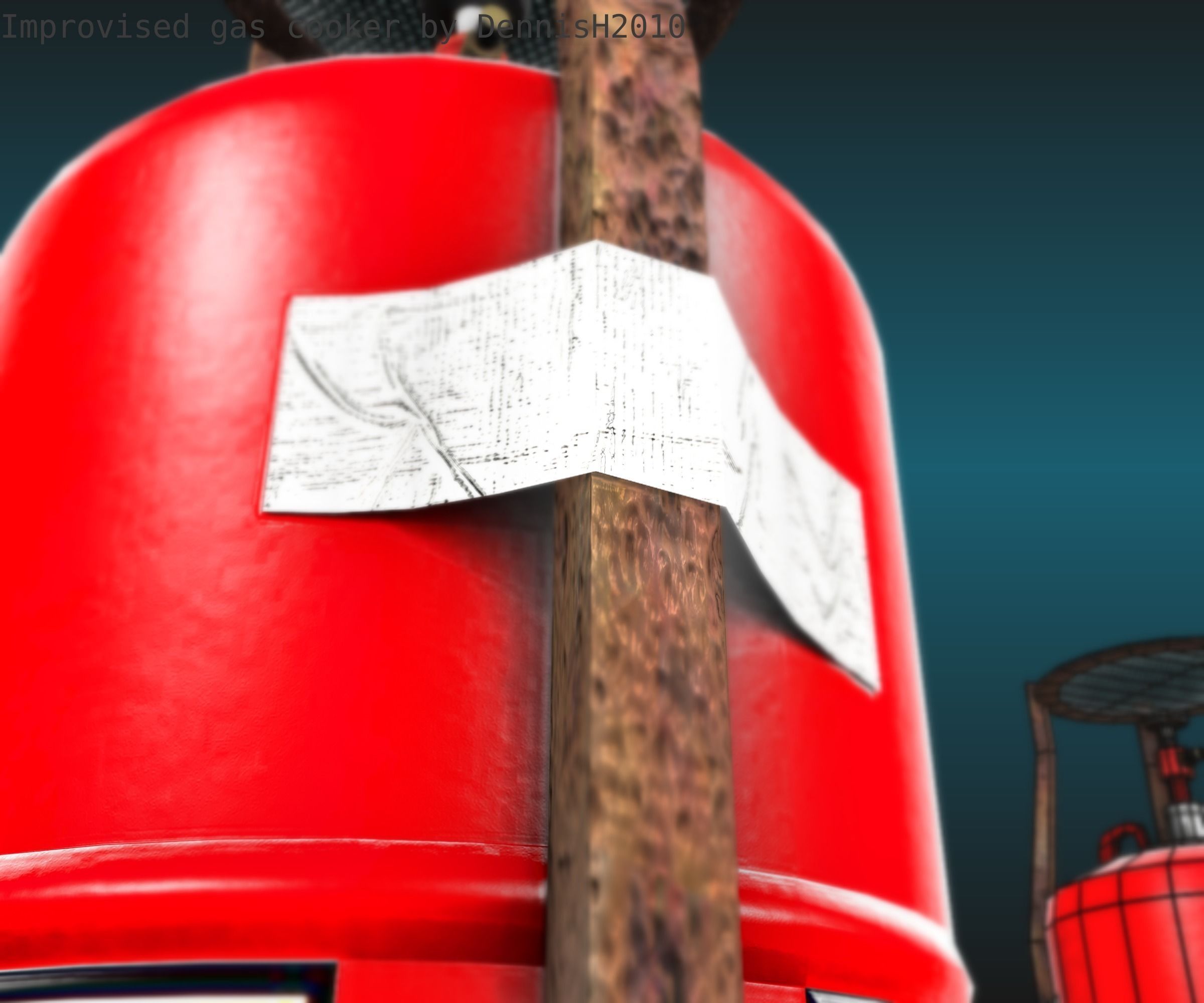 Improvised gas cooker Free low-poly 3D model_75