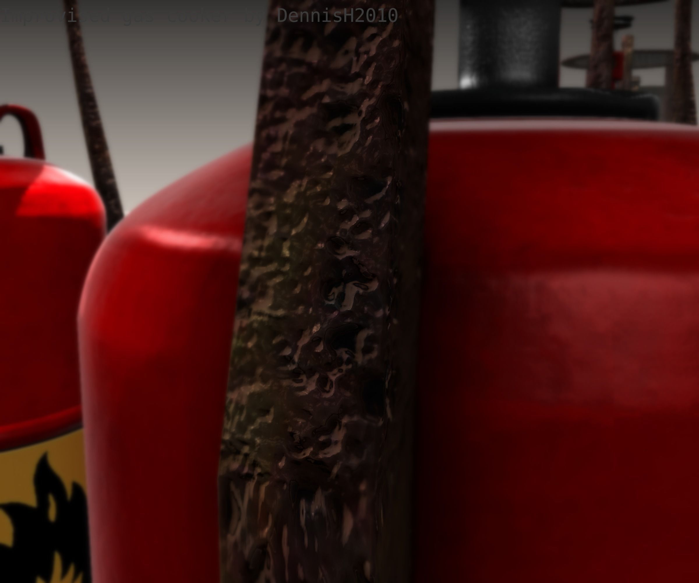 Improvised gas cooker Free low-poly 3D model_50