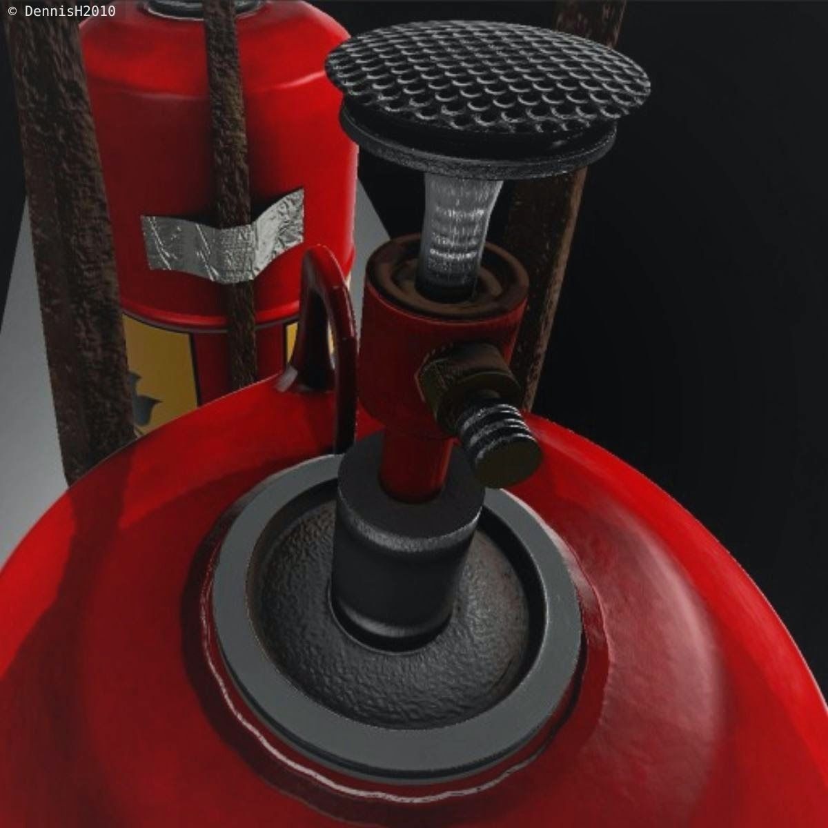 Improvised gas cooker Free low-poly 3D model_9