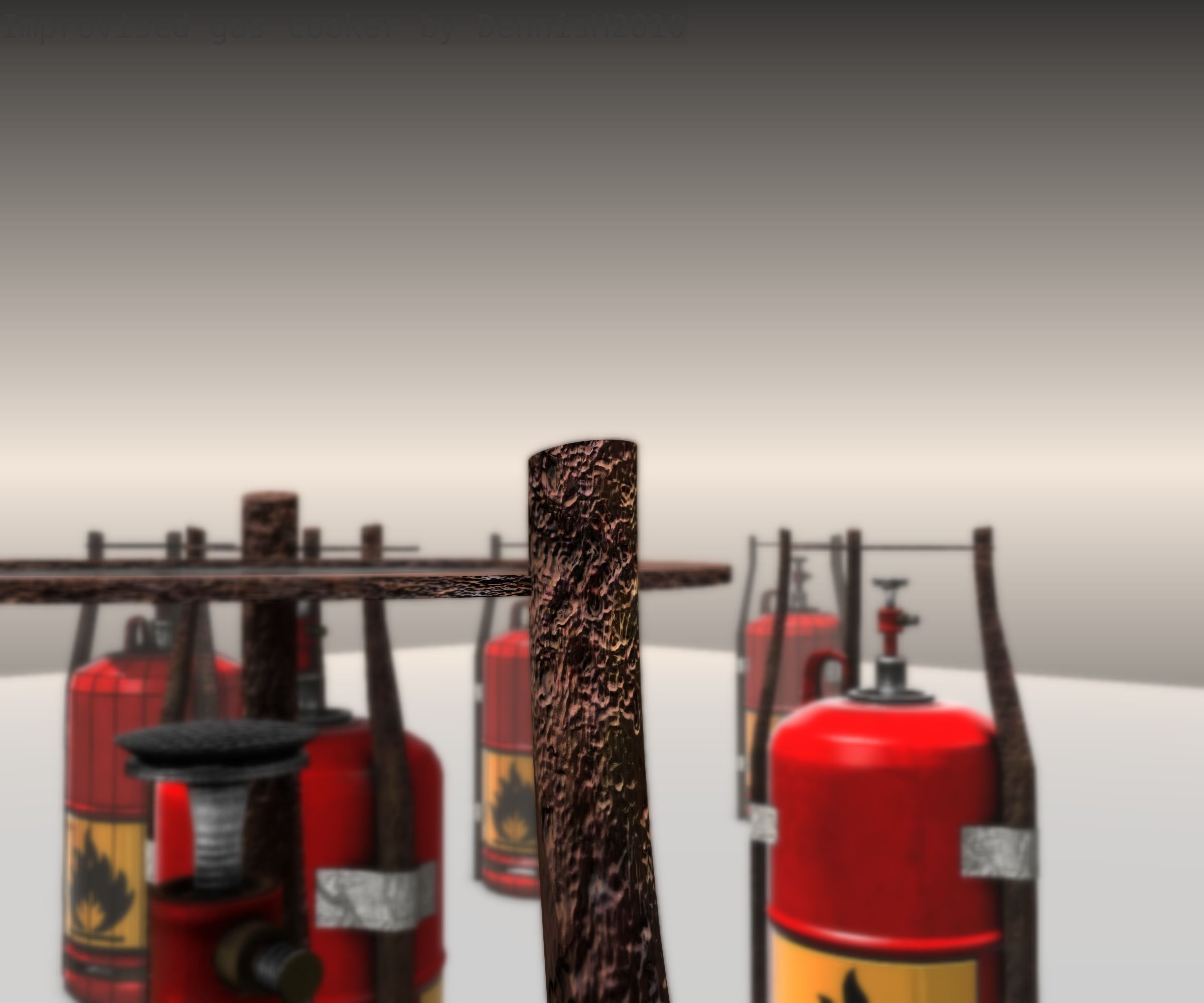 Improvised gas cooker Free low-poly 3D model_93