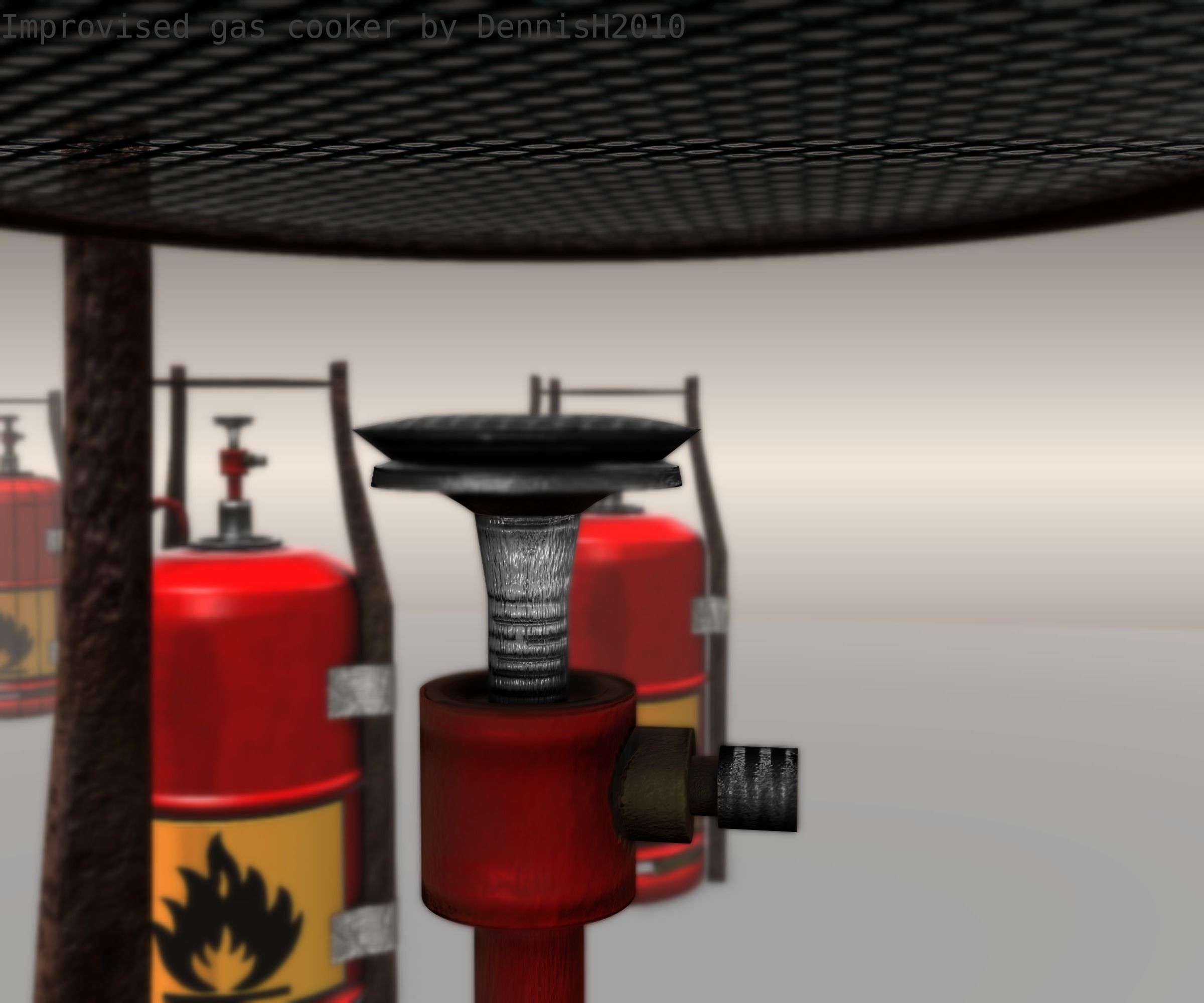 Improvised gas cooker Free low-poly 3D model_15