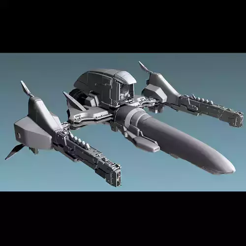 Thunder Force fighter 3D model
