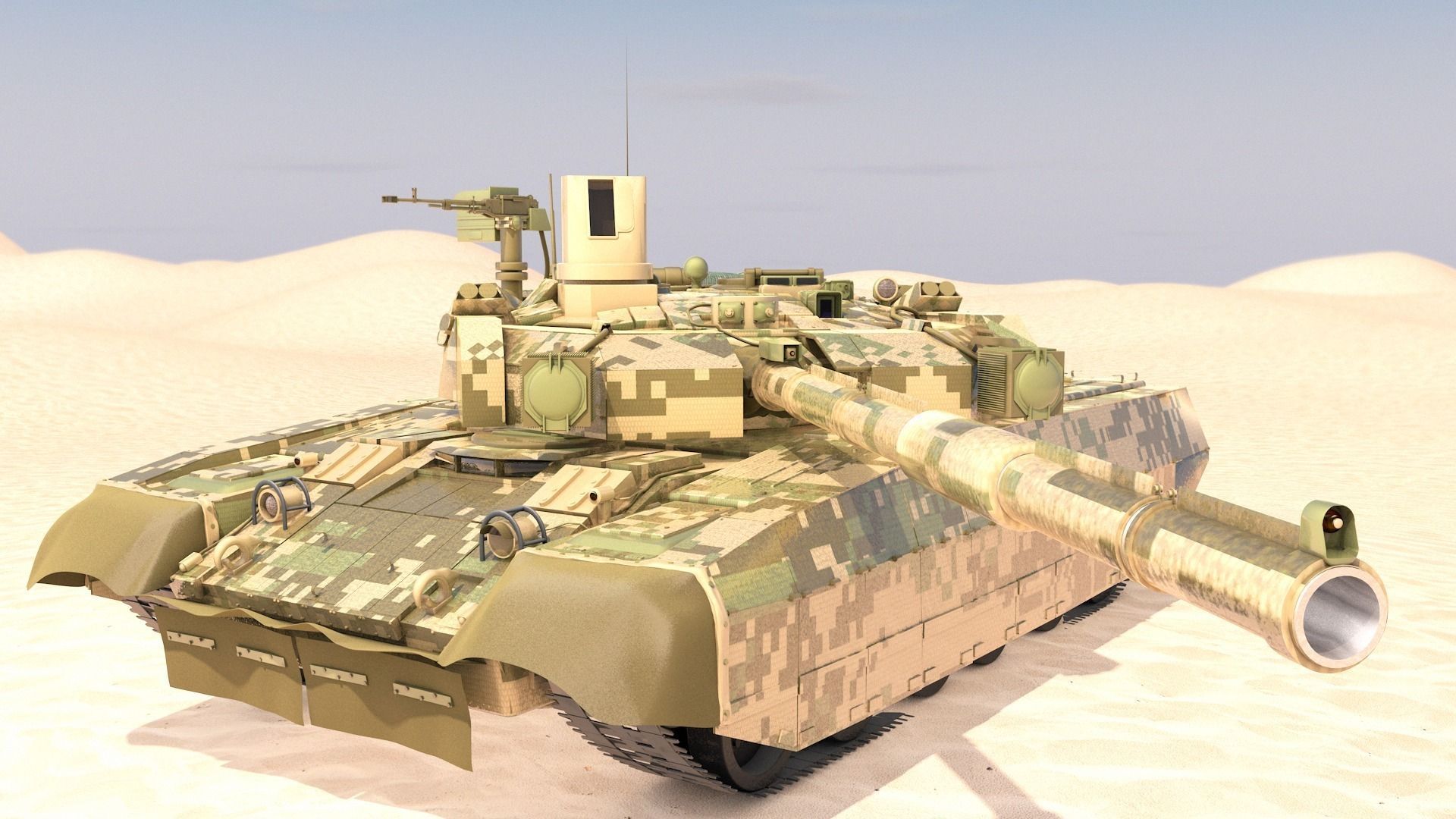 Tank Oplot-M Main Battle Tank 3D model_0