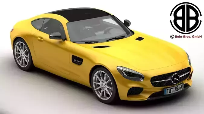 Mercedes AMG GT 2015 EU and US version 3D model