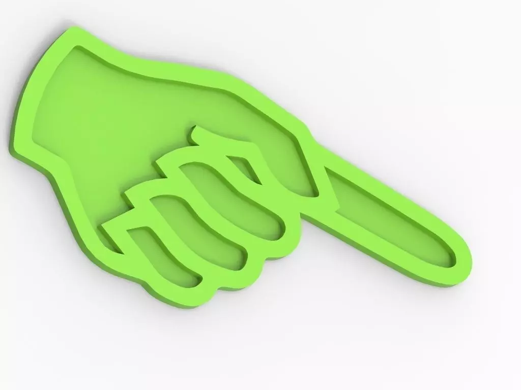 Pointer hand 2 Free 3D print model