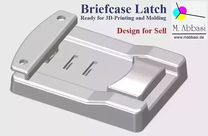 Functional Briefcase Latch - Ready for 3D-Printing and Molding