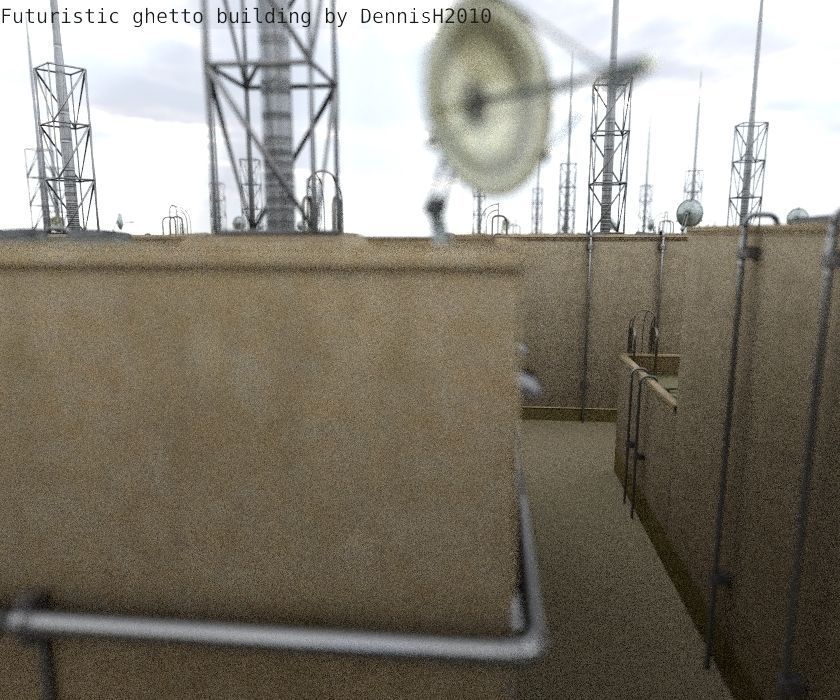 Futuristic Building  Low-poly 3D model_72