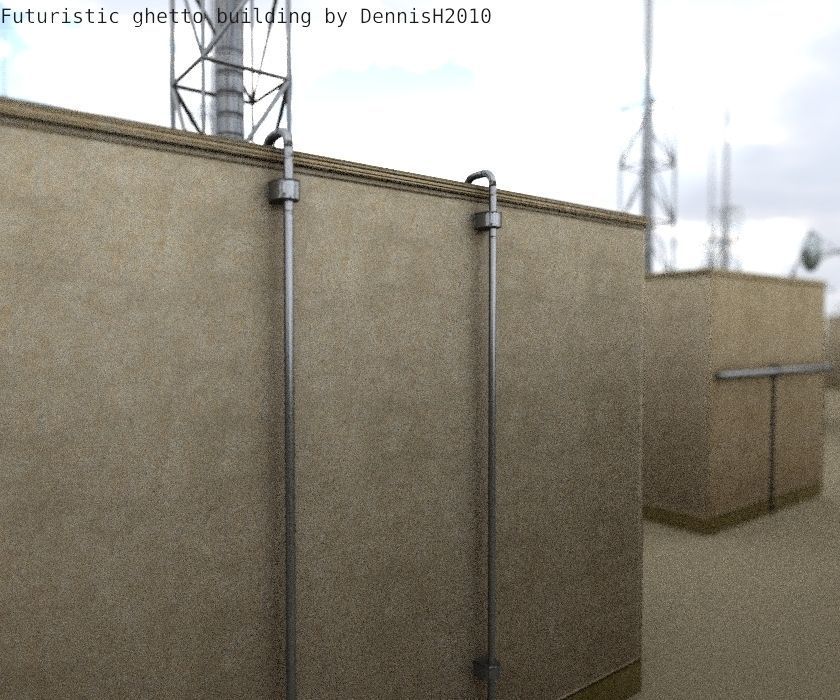 Futuristic Building  Low-poly 3D model_57