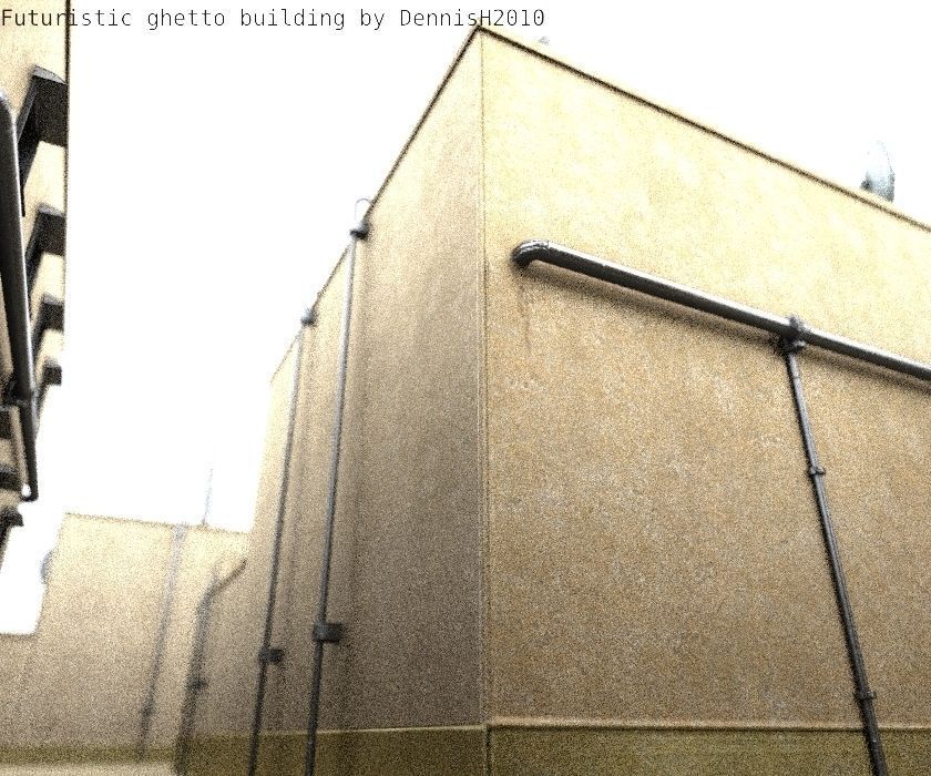 Futuristic Building  Low-poly 3D model_76