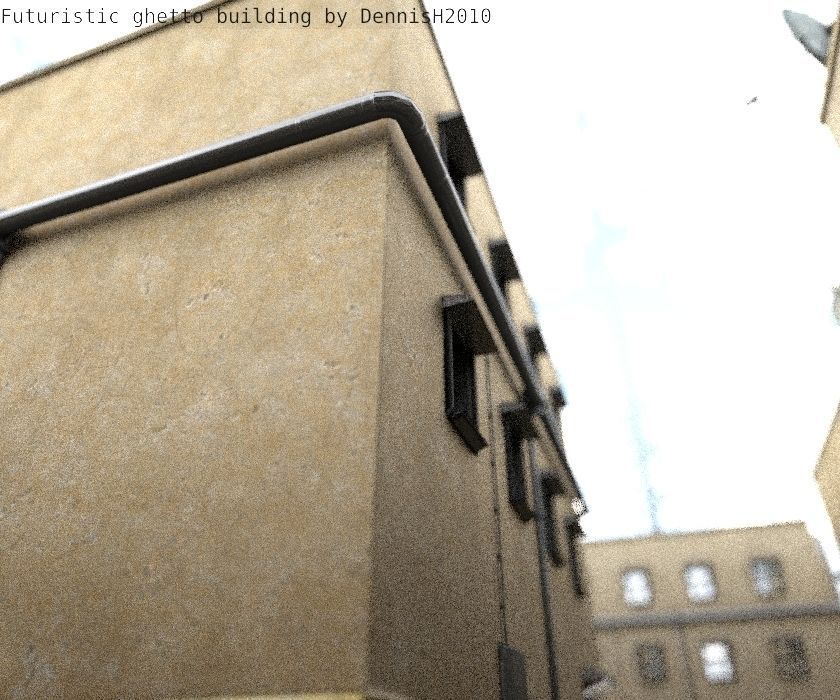 Futuristic Building  Low-poly 3D model_73