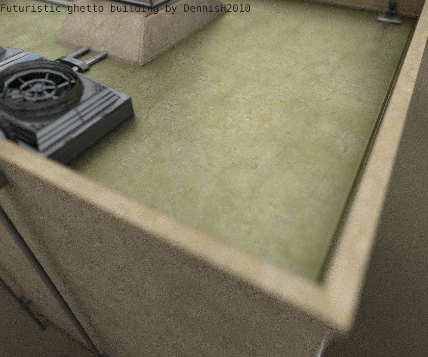 Futuristic Building  Low-poly 3D model_30