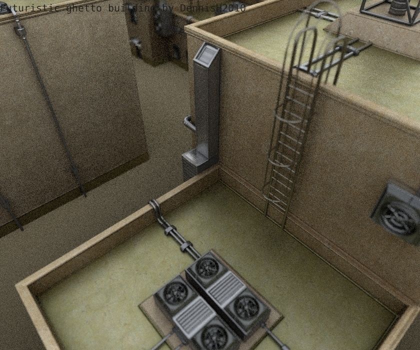 Futuristic Building  Low-poly 3D model_53