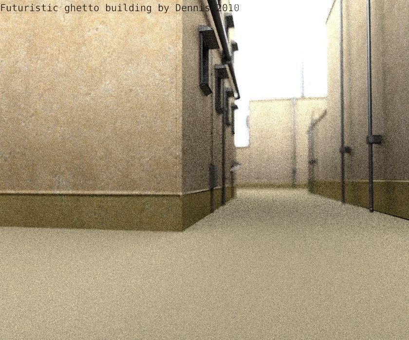 Futuristic Building  Low-poly 3D model_63