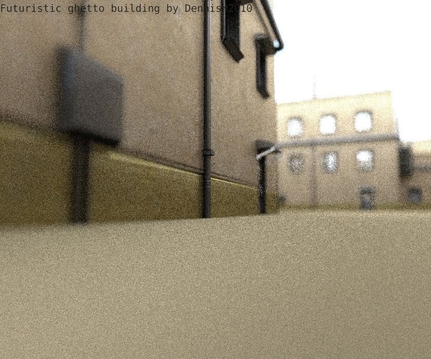 Futuristic Building  Low-poly 3D model_36