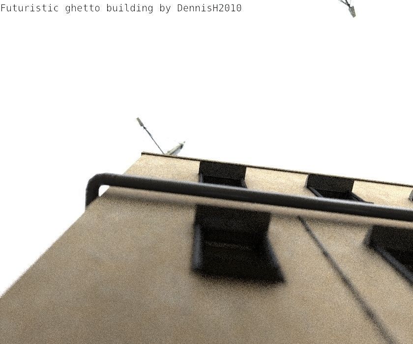 Futuristic Building  Low-poly 3D model_75