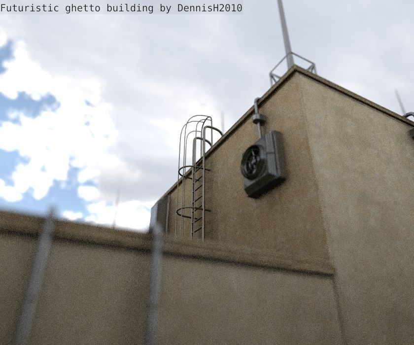 Futuristic Building  Low-poly 3D model_79