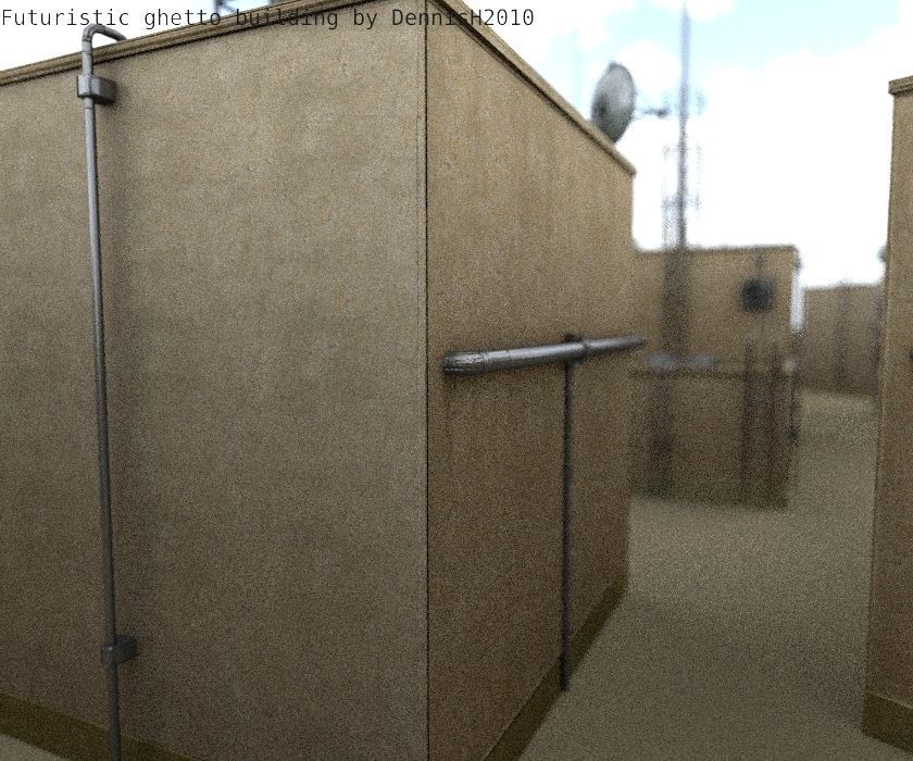 Futuristic Building  Low-poly 3D model_84