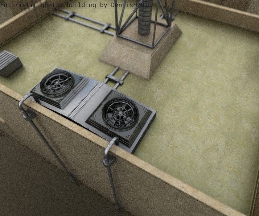 Futuristic Building  Low-poly 3D model_27