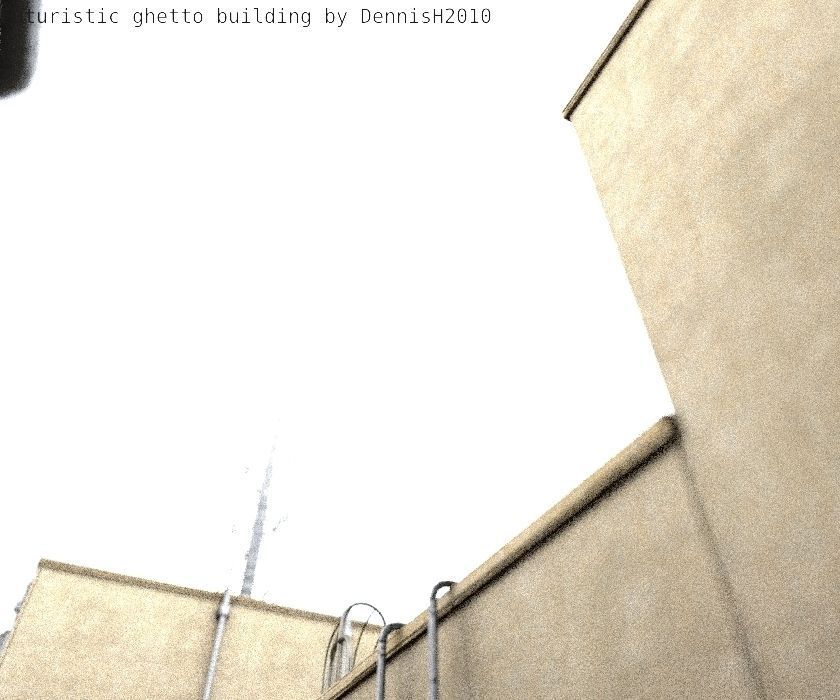 Futuristic Building  Low-poly 3D model_65