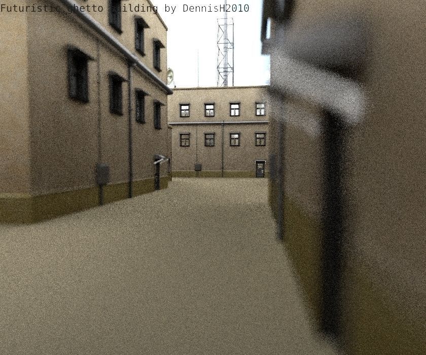 Futuristic Building  Low-poly 3D model_71