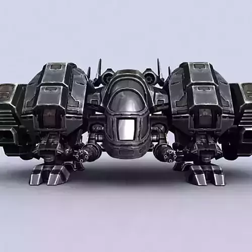 3DRT - Sci-Fi Dropship 4 Low-poly 3D model