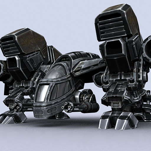 3DRT - Sci-Fi - Dropship 3 Low-poly 3D model_2