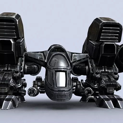 3DRT - Sci-Fi - Dropship 3 Low-poly 3D model_0