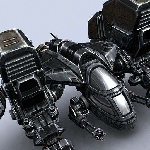 3DRT - Sci-Fi - Dropship 3 Low-poly 3D model_3