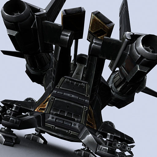 3DRT - Sci-Fi Dropship 2 Low-poly 3D model_8