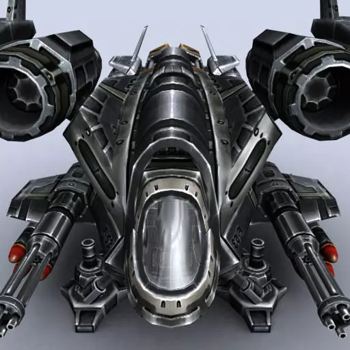 3DRT - Sci-Fi Dropship 2 Low-poly 3D model_0