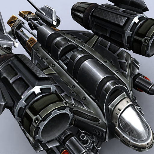 3DRT - Sci-Fi Dropship 2 Low-poly 3D model_3