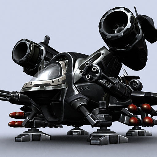 3DRT - Sci-Fi Dropship 2 Low-poly 3D model_4
