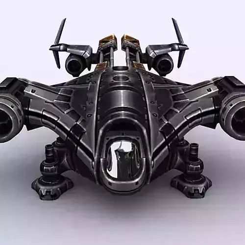 3DRT - Sci-Fi Dropship 1  Low-poly 3D model