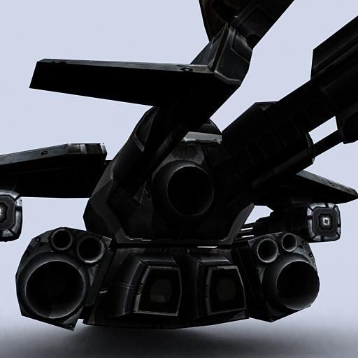 3DRT - Sci-Fi Gunship 1  Low-poly 3D model_5
